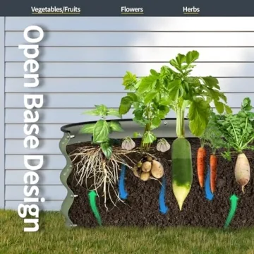 Kesfitt Outdoor Galvanized Raised Garden Bed Kit for Gardening