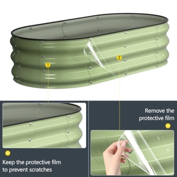 Kesfitt Outdoor Galvanized Raised Garden Bed Kit for Gardening