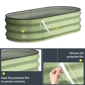 Kesfitt Outdoor Galvanized Raised Garden Bed Kit for Gardening
