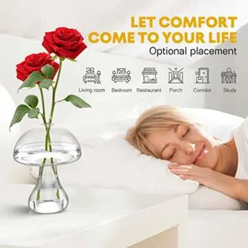 Enchanting NOLITOY Mushroom Glass Terrarium Vase