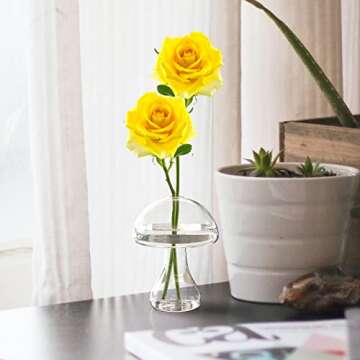 Enchanting NOLITOY Mushroom Glass Terrarium Vase