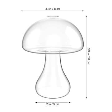 Enchanting NOLITOY Mushroom Glass Terrarium Vase