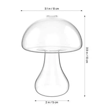 Enchanting NOLITOY Mushroom Glass Terrarium Vase
