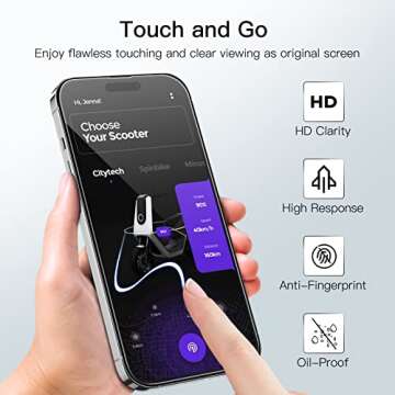 JETech Full Coverage Screen Protector for iPhone 14 Pro 6.1-Inch, 9H Tempered Glass Film Case-Friendly, HD Clear, 3-Pack