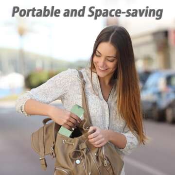 Sazfli Collapsible Travel Hangers, 4-Pack Foldable Clothes Hangers with Hidden Clips & Storage Bag, ABS Plastic Space-Saver for Cruise, Suitcase, Home (4 Colors)