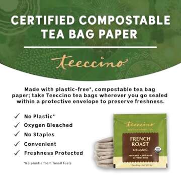Teeccino French Roast Caffeine-Free Herbal Tea - 25 Bags