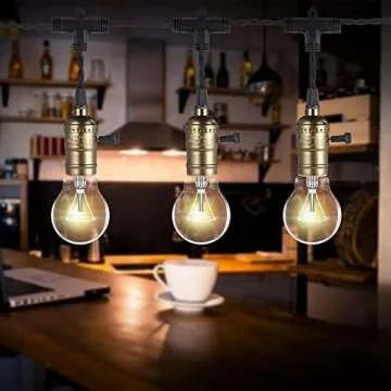 Simple Deluxe 15FT Pendant Light Cord, Suitable E26 Socket with Switch, Twisted Black Cloth Plug in Hanging Light Kit, for Industrial Retro DIY Decoration