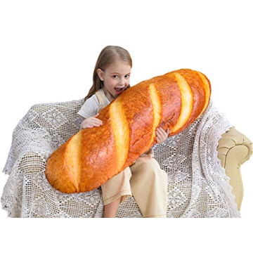 Wepop 3D Bread Shape Pillow - Fun & Soft Lumbar Cushion