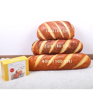 Wepop 3D Bread Shape Pillow - Fun & Soft Lumbar Cushion