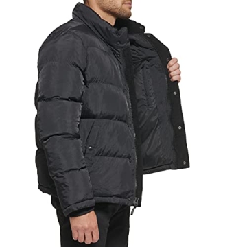 Levi's Men's Bubble Puffer Coat for Winter Warmth