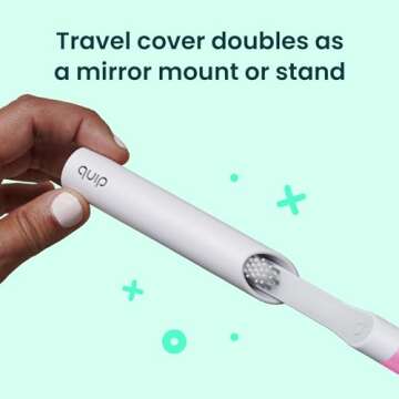 Quip Sonic Toothbrush with Travel Cover - Magenta