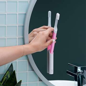 Quip Sonic Toothbrush with Travel Cover - Magenta
