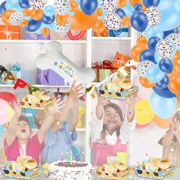 Cartoon Blue Dog Disposable Paper Food Trays 24pcs Dog Family Birthday Decorations Nacho Trays for Blue Dog Theme Birthday Party Supplies Baby Shower Decorations