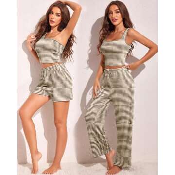 Ekouaer Women’s Lounge Set - Stylish 4 Piece Outfit