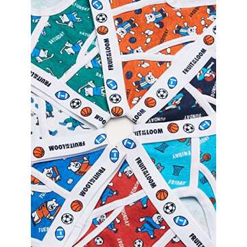 Fruit of the Loom boys Tag Free Cotton briefs underwear, Toddler â€“ 7 Pack Days Week, 2-3T US