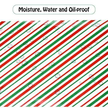 Gift Boutique Christmas Wax Paper 120 Sheets for Holiday Baking