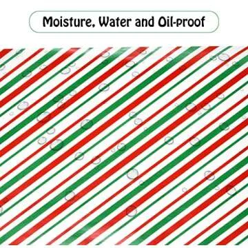 Gift Boutique Christmas Wax Paper 120 Sheets for Holiday Baking