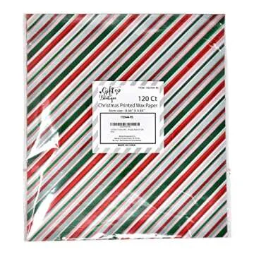 Gift Boutique Christmas Wax Paper 120 Sheets for Holiday Baking
