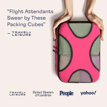 Shacke 5 Set Packing Cubes for Travel Lightweight Luggage Organizer (Precious Pink)