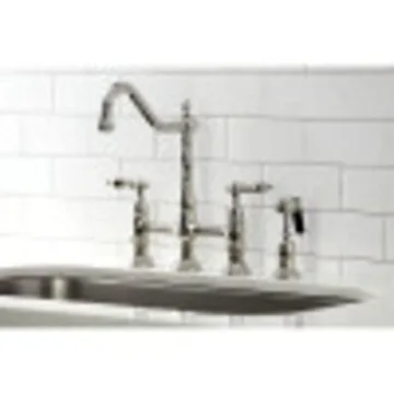 Kingston Brass Heritage Bridge Kitchen Faucet Polished Nickel