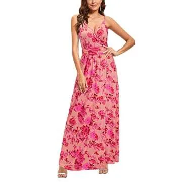 Newshows Women's Summer 2025 Dress Pink Outfits Baby Shower Photoshoot Sleeveless Valentine Casual H...