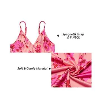 Newshows Women's Summer 2025 Dress Pink Outfits Baby Shower Photoshoot Sleeveless Valentine Casual Honeymoon Hawaiian Long Maxi Dress (Pink Floral Rose, Small)