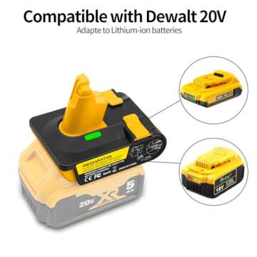 Battery Adapter - Compatible with Dyson V6, V7, V8. Convert a DeWolt Battery to be Used as a Dysn Battery, Suitable for Dyson Vacuum Cleaners in The V6, V7, and V8 Series. (for dewalt)