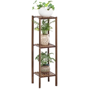 COPREE Bamboo Utility 3 Tier Plant Stand Rack Multiple Flower Pot Holder Shelf Indoor Outdoor Plante...
