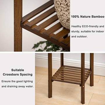COPREE 3 Tier Plant Stand Attractive Bamboo Display Shelf