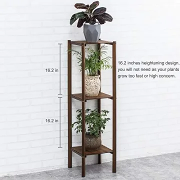 COPREE 3 Tier Plant Stand Attractive Bamboo Display Shelf