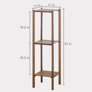 COPREE 3 Tier Plant Stand Attractive Bamboo Display Shelf