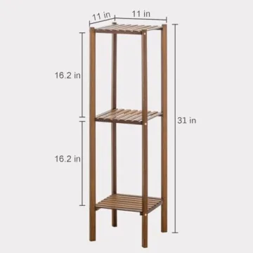 COPREE 3 Tier Plant Stand Attractive Bamboo Display Shelf