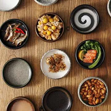 Elegant Uaral Japanese Salad Plates - Set of 4