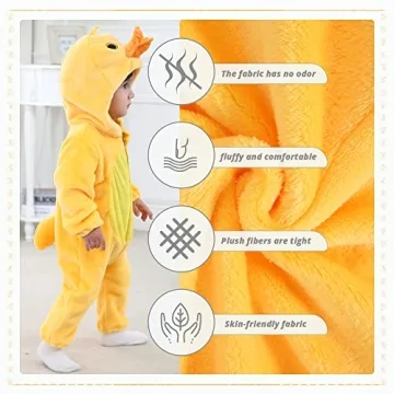 Baby Winter Hooded Romper - Flannel Panda Design