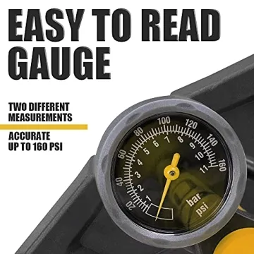 BV Ergonomic Bike Floor Pump with Smart Valve & Gauge