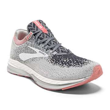 Brooks Women's Bedlam Running Shoe - Grey/Coral - B 7.0