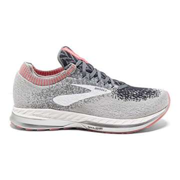 Brooks Women's Bedlam Running Shoe - Grey/Coral - B 7.0