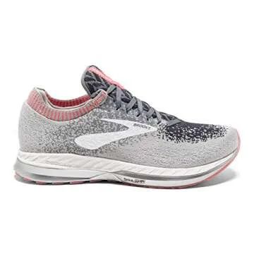 Brooks Women's Bedlam Running Shoe - Grey/Coral - B 7.0