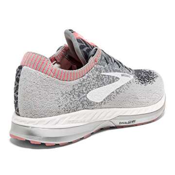 Brooks Women's Bedlam Running Shoe - Grey/Coral - B 7.0