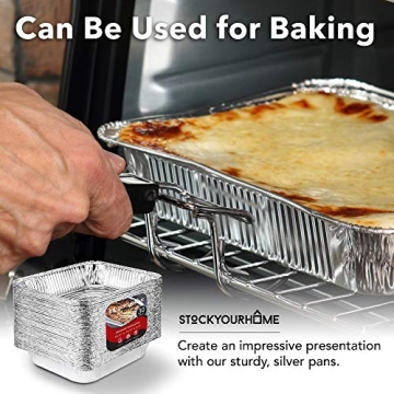 Disposable Aluminum Pans 30 Pack - 9x13 Foil Pans
