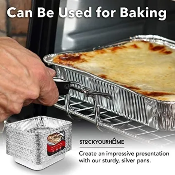 Disposable Aluminum Pans 30 Pack - 9x13 Foil Pans