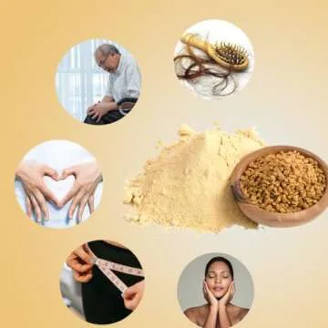 mi nature USDA CERTIFIED Organic Fenugreek Powder (TRIGONELLA FOENUM)(100% NATURAL, ORGANICALLY GROWN) (227g / (1/2 lb) / 8 ounces) - Resealable Zip Lock Pouch