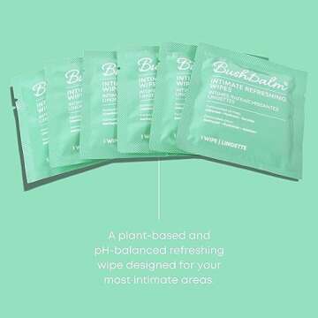 Bushbalm Intimate Refreshing Wipes - Hydrating for Sensitive Areas with Aloe Vera and Natural Extrac...