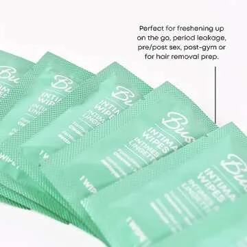 Bushbalm Intimate Refreshing Wipes - Hydrating for Sensitive Areas with Aloe Vera and Natural Extracts - Flushable and Soothing - 15 Wipes