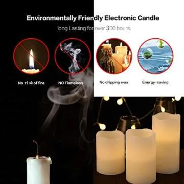 Flickering LED Flameless Candles - Safe & Elegant Lighting