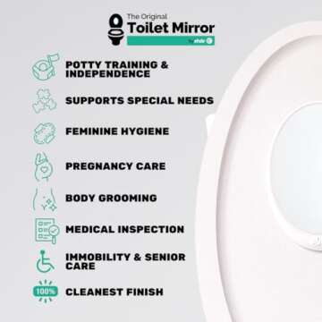 Ehde The Original Toilet Mirror | Toddler, Child & Special Needs Potty Training Aid, Postpartum & Fe...