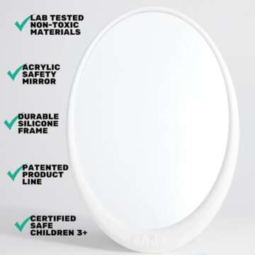 Ehde The Original Toilet Mirror | Toddler, Child & Special Needs Potty Training Aid, Postpartum & Feminine Hygiene, Personal Wiping & Grooming, Non-Toxic, Eco-Friendly, Lab Tested & Safe for Kids 3+