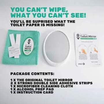 Ehde The Original Toilet Mirror | Toddler, Child & Special Needs Potty Training Aid, Postpartum & Feminine Hygiene, Personal Wiping & Grooming, Non-Toxic, Eco-Friendly, Lab Tested & Safe for Kids 3+