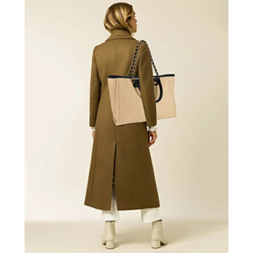 Handwoven Straw Beach Tote with Removable Chain Summer Essential