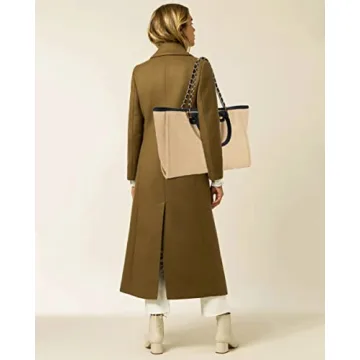 Handwoven Straw Beach Tote with Removable Chain Summer Essential